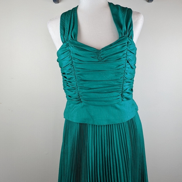 Vintage 80s Parigi Jewel Green Matching Skirt Set - Picture 3 of 12